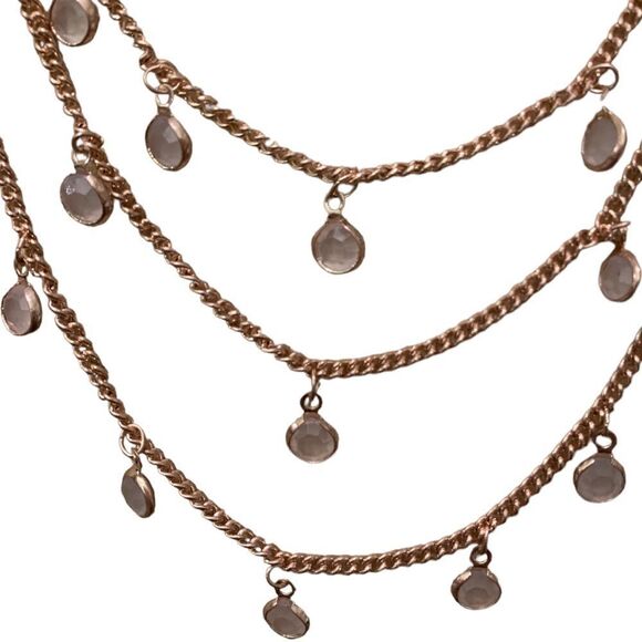Chico’s three layer rhinestone necklace NWOT - Picture 3 of 3